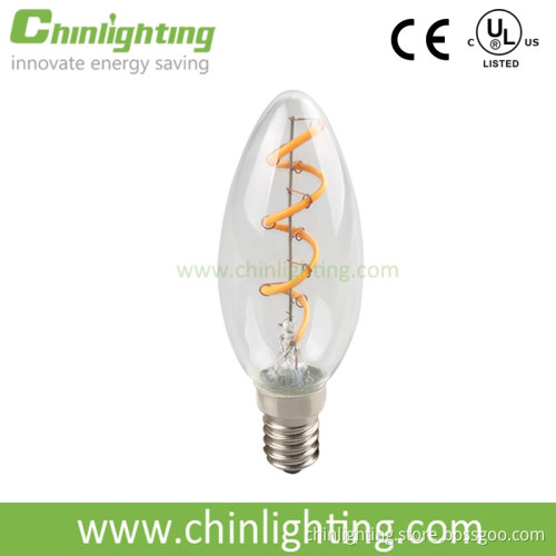 OEM design 2200k 220V dimmable flexible led filamant bulb lighting